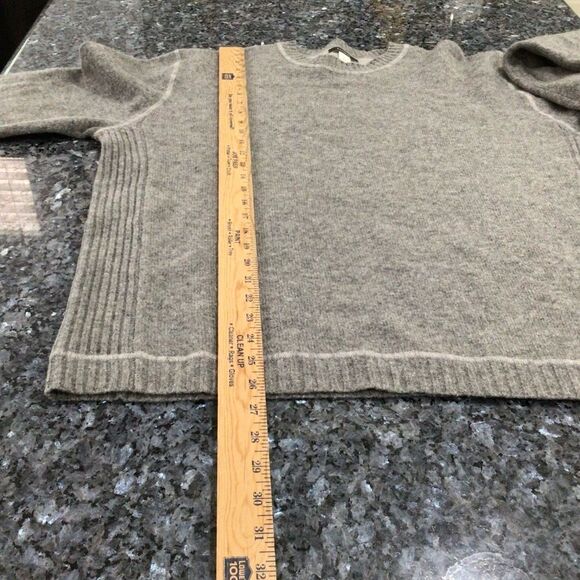 Men’s Express 100% Lambswool Grey Elbow Patch Sweater XL - Picture 7 of 9